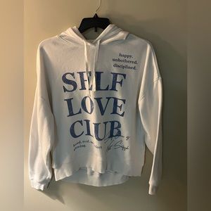 “Self Love Club” Graphic Hoodie- L